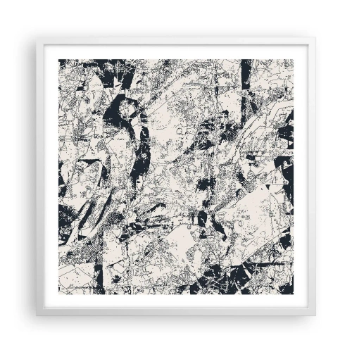 Plakát v bílém rámu - Prolínání protikladů - 60x60 cm