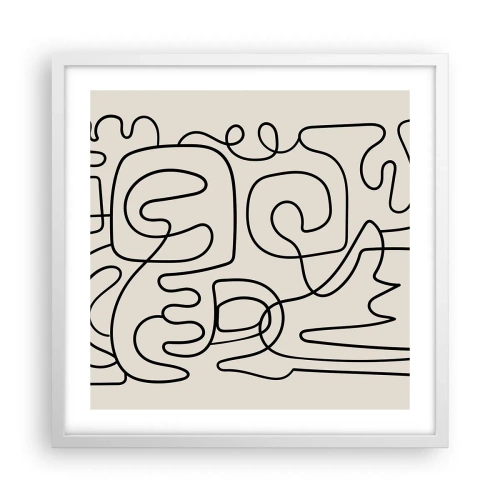 Plakát v bílém rámu - Podle stopy - 50x50 cm