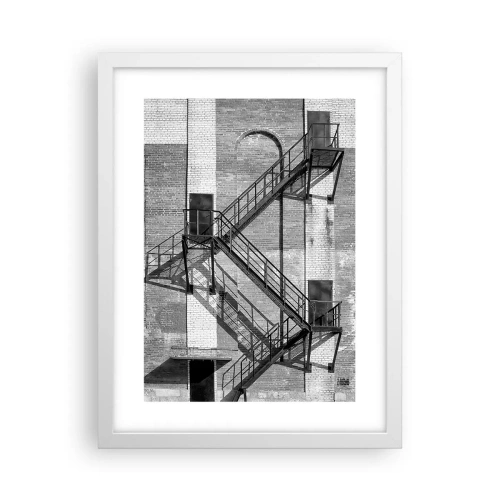 Plakát v bílém rámu - Industriální styl - 30x40 cm