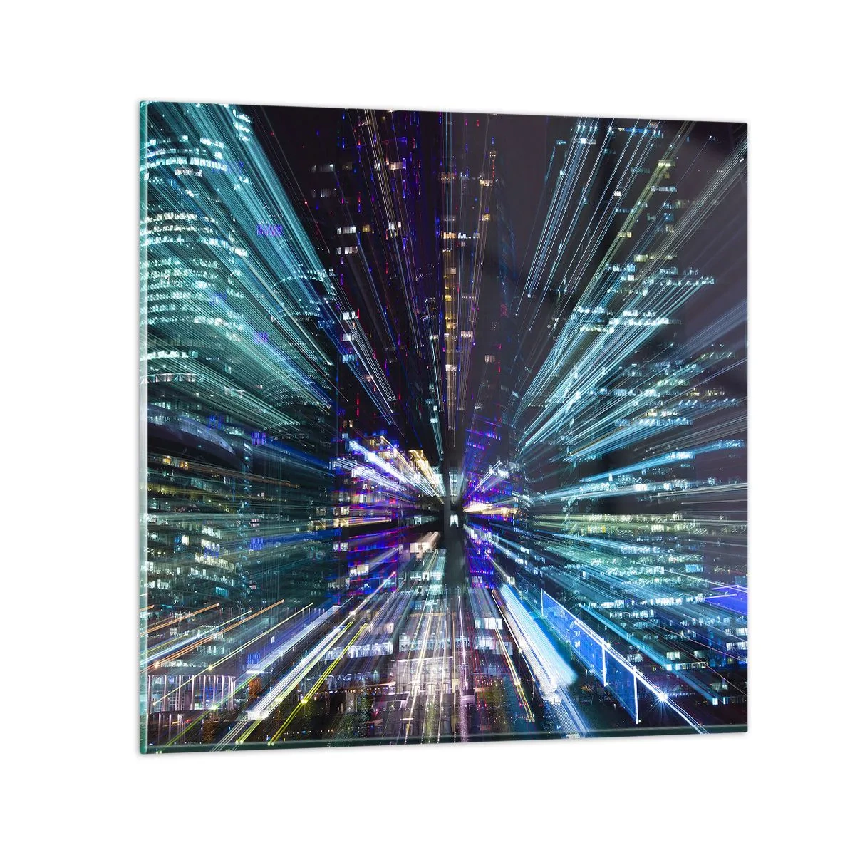 Obraz na skle - Přechod do hyperprostoru - 50x50 cm