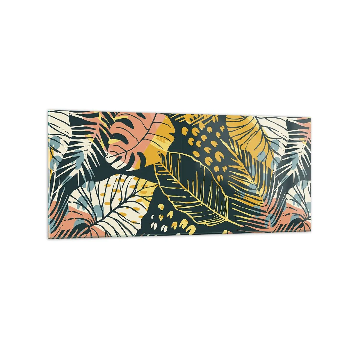 Obraz na skle - Listová fantazie - 120x50 cm