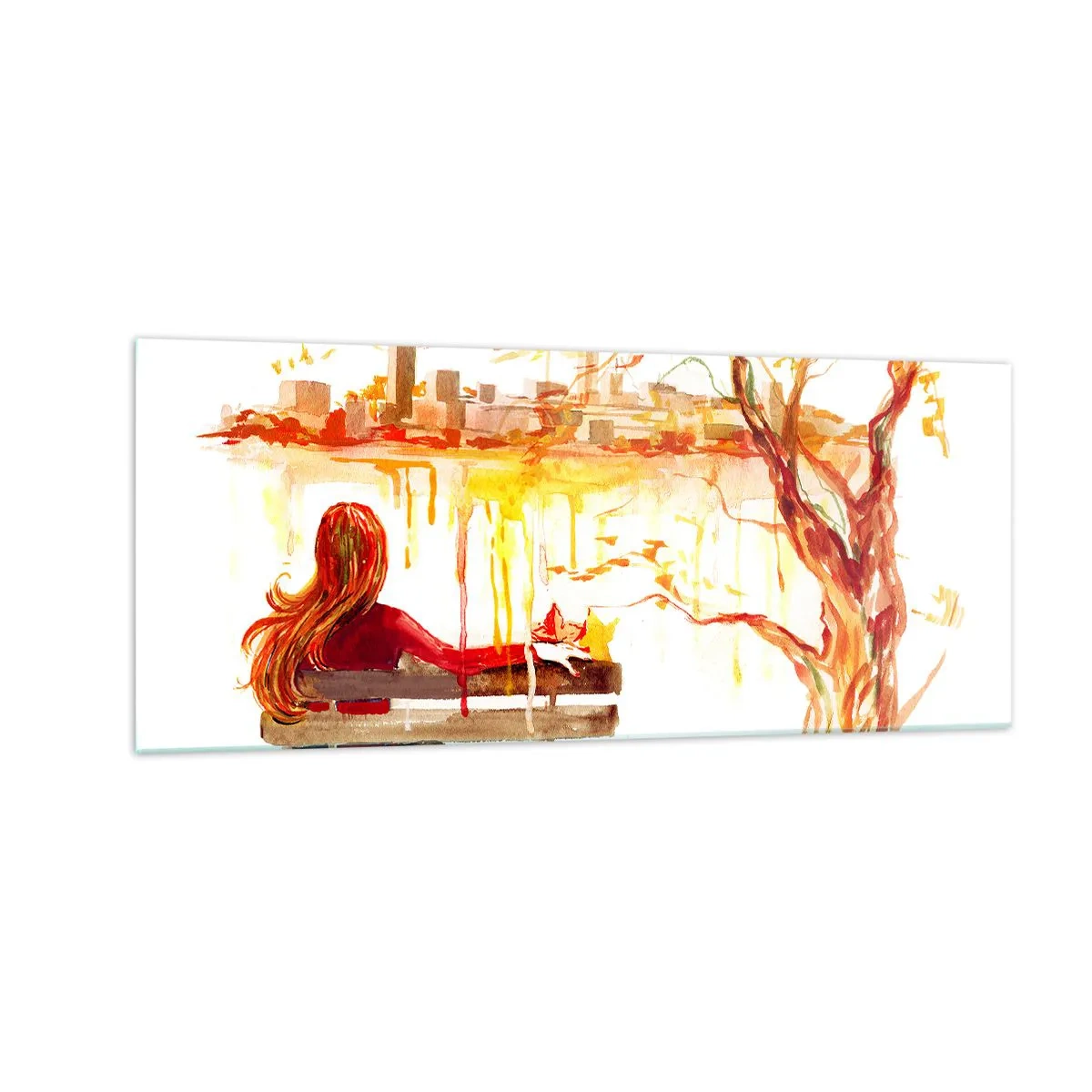 Obraz na skle - Okamžik zamyšlení - 100x40 cm