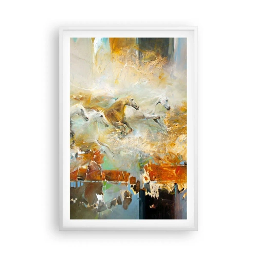 Plakát v bílém rámu - Cválá světlem - 61x91 cm