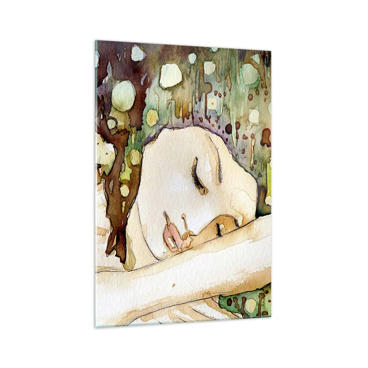 Obraz na skle - Smaragdově-fialový sen - 70x100 cm