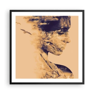 Plakát v černém rámu - Krásná od přírody - 60x60 cm