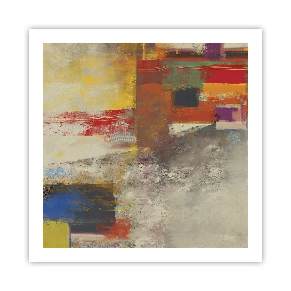Plakát - Geometrie barev - 60x60 cm