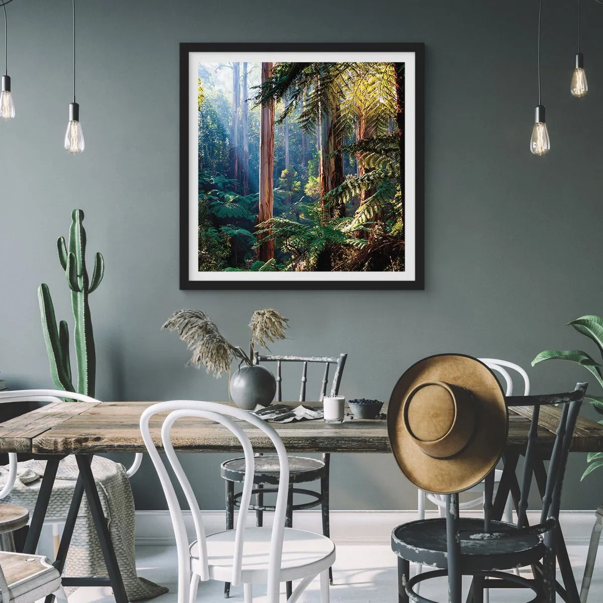 Plakát v černém rámu - Povídka lesa - 60x60 cm