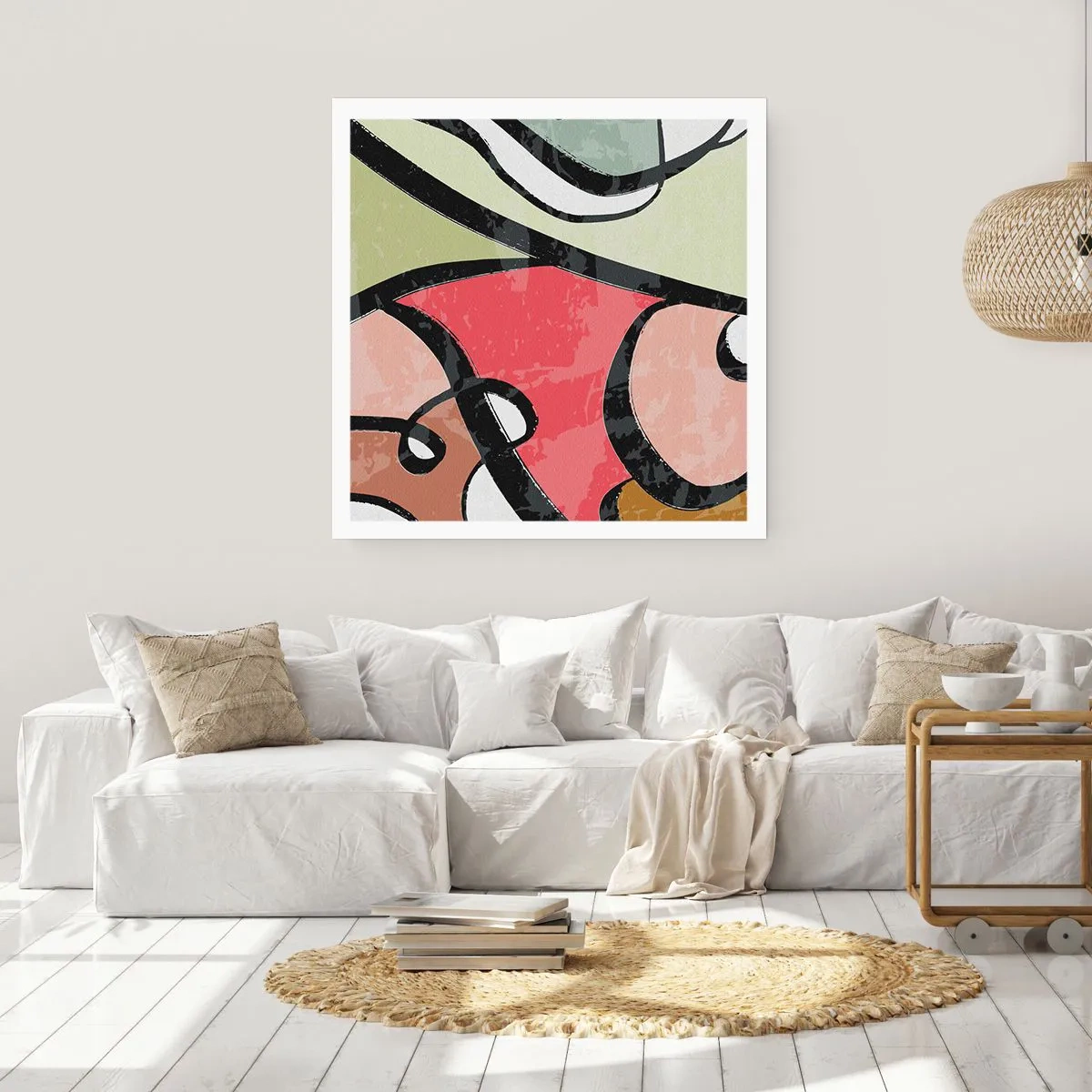 Plakát - Piruety uprostřed barev - 60x60 cm