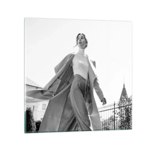 Obraz na skle - Jdeš se mnou? - 40x40 cm