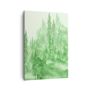 Obraz na plátně - Rozmazaný zelenou mlhou - 50x70 cm