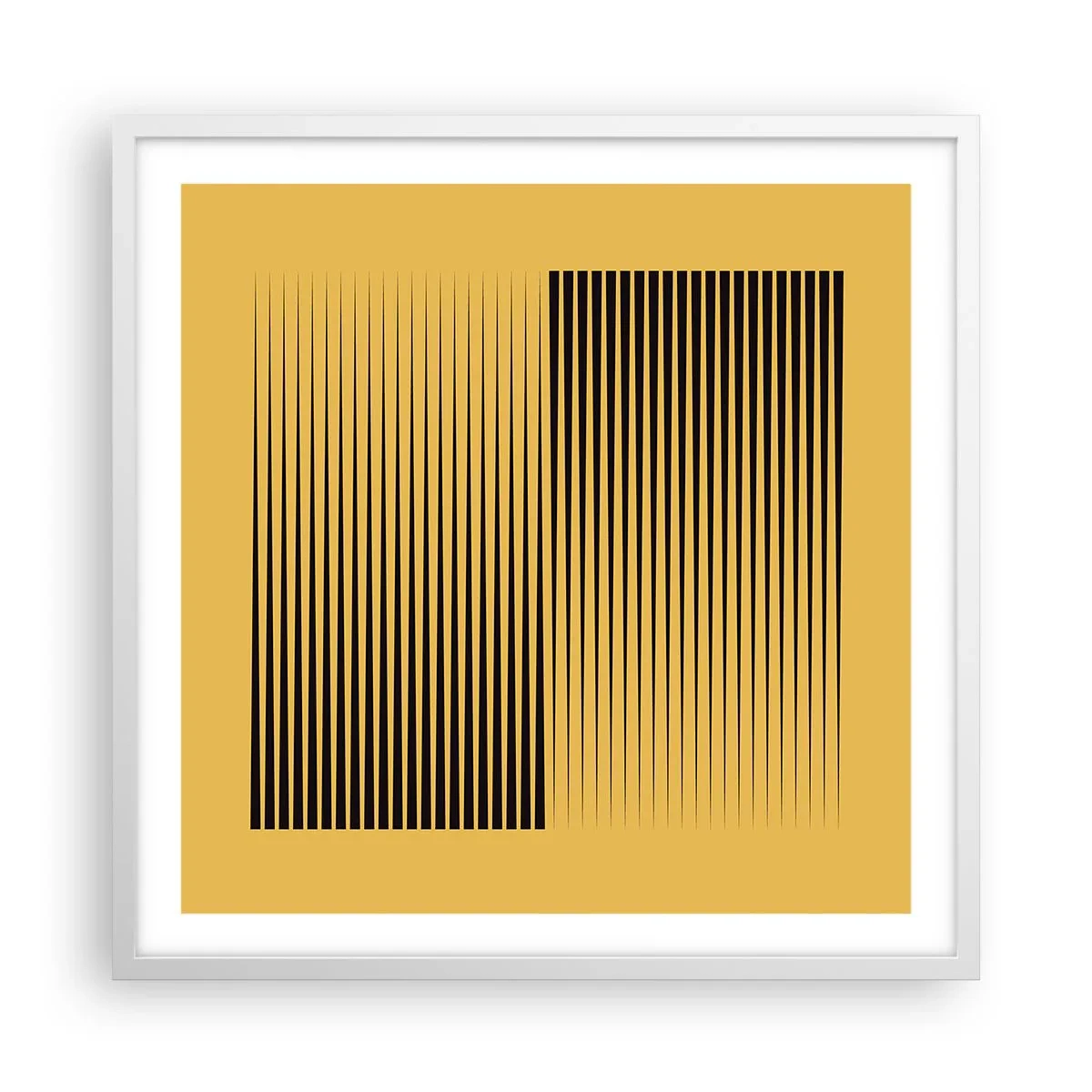 Plakát v bílém rámu - Čtverec protikladů - 60x60 cm