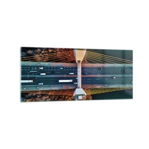 Obraz na skle - Za vodami, za lesy - 120x50 cm