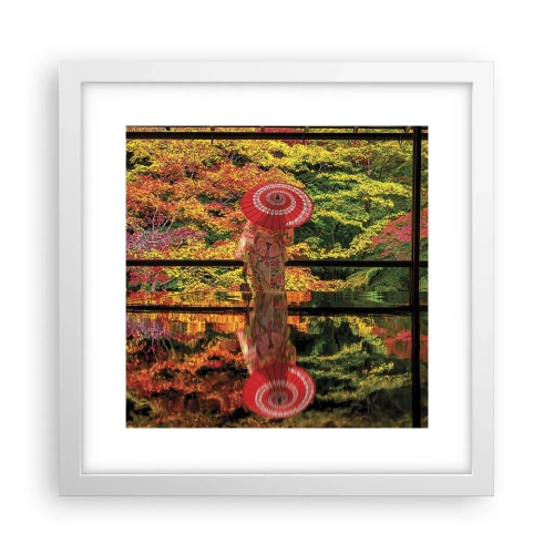 Plakát v bílém rámu - V chrámu přírody - 30x30 cm