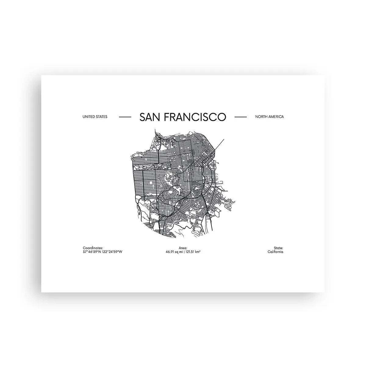 Plakát - Anatomie San Francisca - 40x30 cm