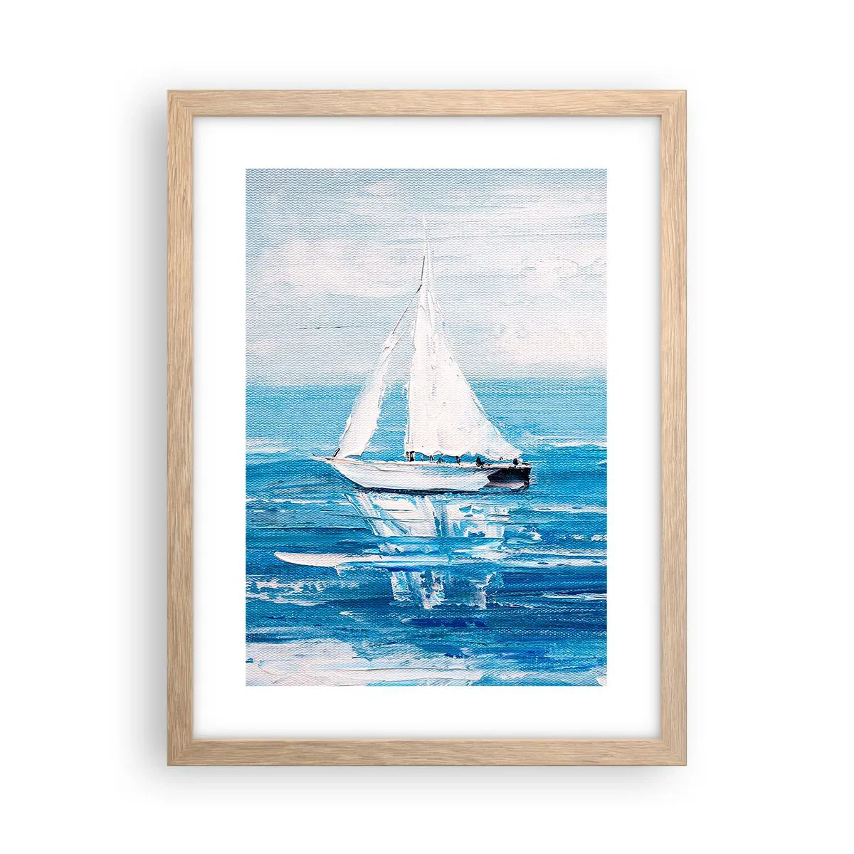 Plakát v rámu světlý dub - S přítelem po boku - 30x40 cm
