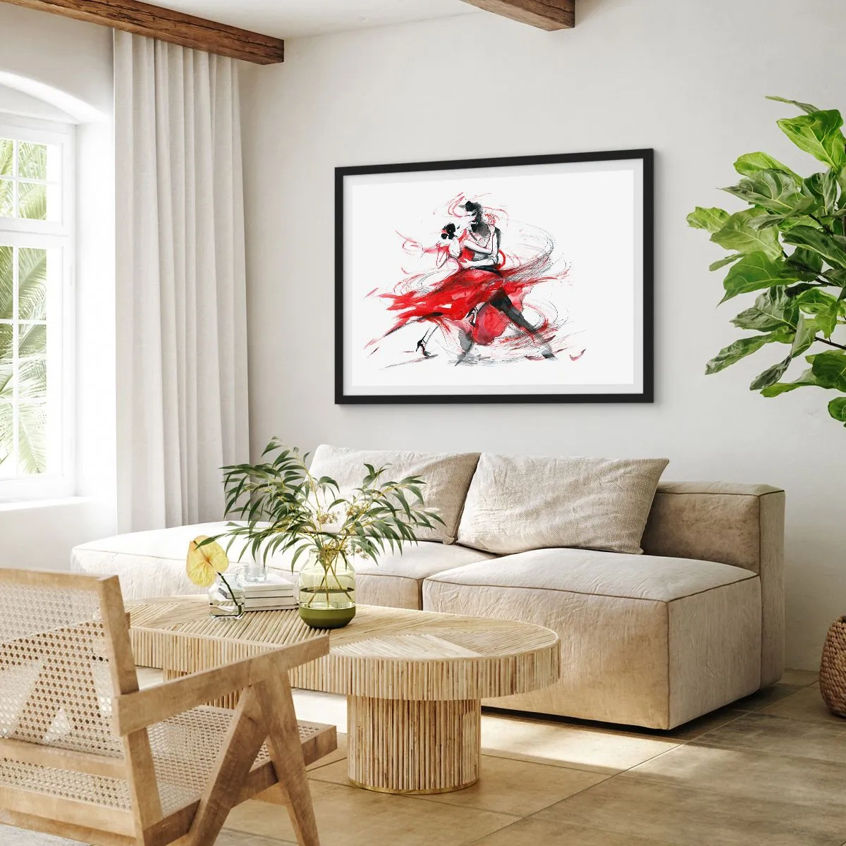 Plakát v černém rámu - Tango - rytmus náruživostí - 100x70 cm