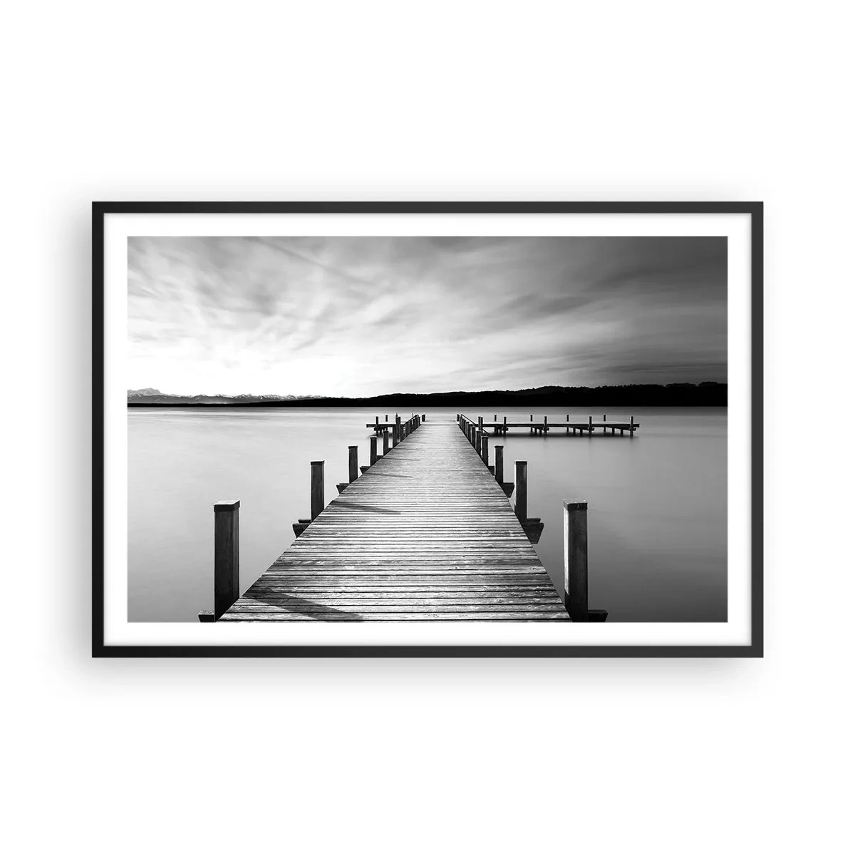 Plakát v černém rámu - U napajedla – klidu - 91x61 cm