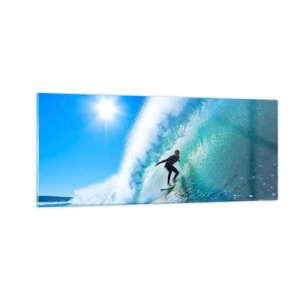 Obraz na skle - Přes velký blankyt - 100x40 cm