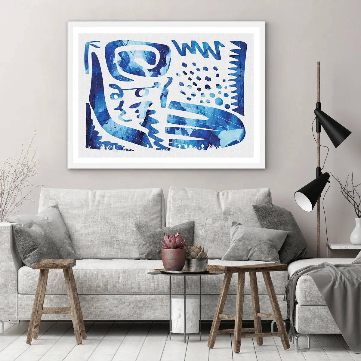 Plakát v bílém rámu - Zpět ke kořenům - 50x40 cm