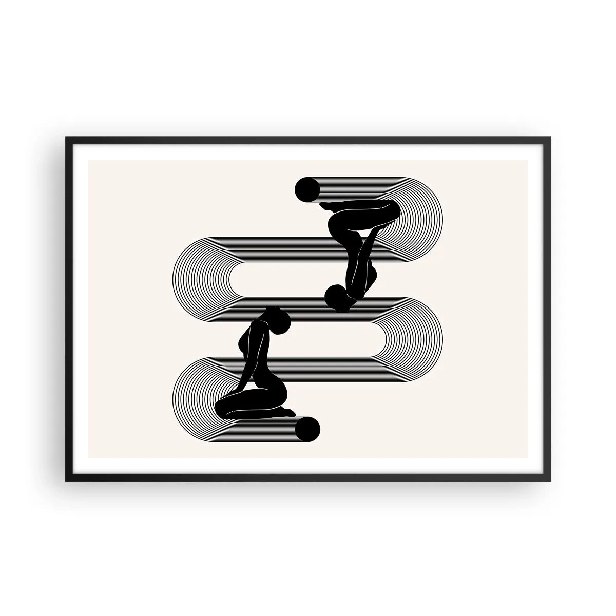 Plakát v černém rámu - Smyslná symetrie - 100x70 cm