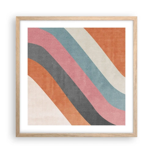 Plakát v rámu světlý dub - Diagonální kompozice – pohyb - 50x50 cm