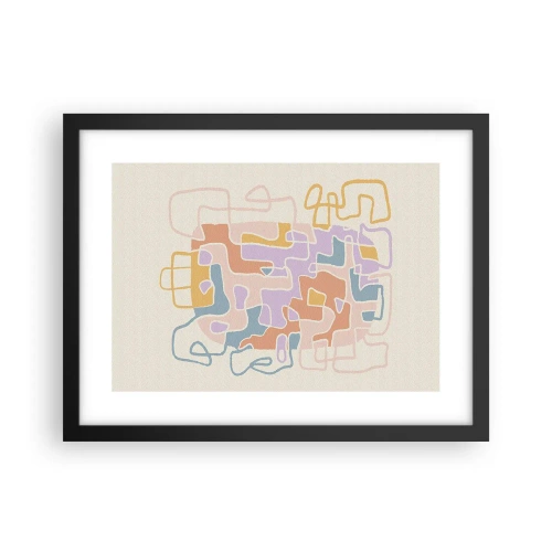 Plakát v černém rámu - Labyrint – veselé dobrodružství - 40x30 cm