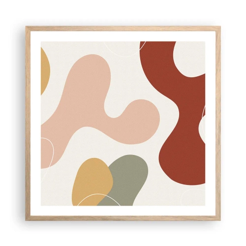 Plakát v rámu světlý dub - Klikyháky - 60x60 cm