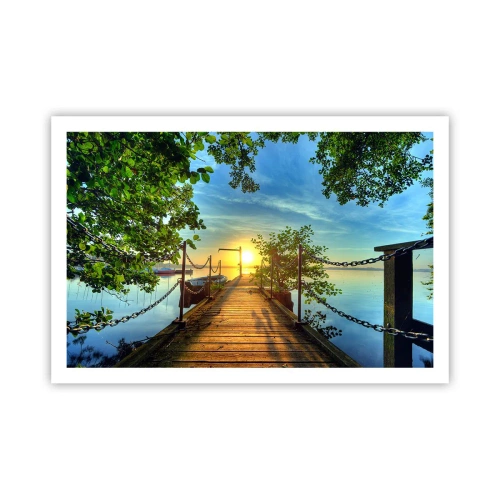 Plakát - Západ u vody - 91x61 cm