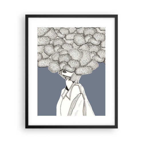 Plakát v černém rámu - S hlavou v oblacích - 40x50 cm