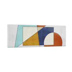 Obraz na skle - Abstrakce: modernistická zábava - 90x30 cm