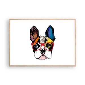 Plakát v rámu světlý dub - Intelektuál - 100x70 cm