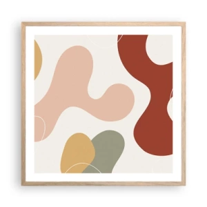 Plakát v rámu světlý dub - Klikyháky - 60x60 cm