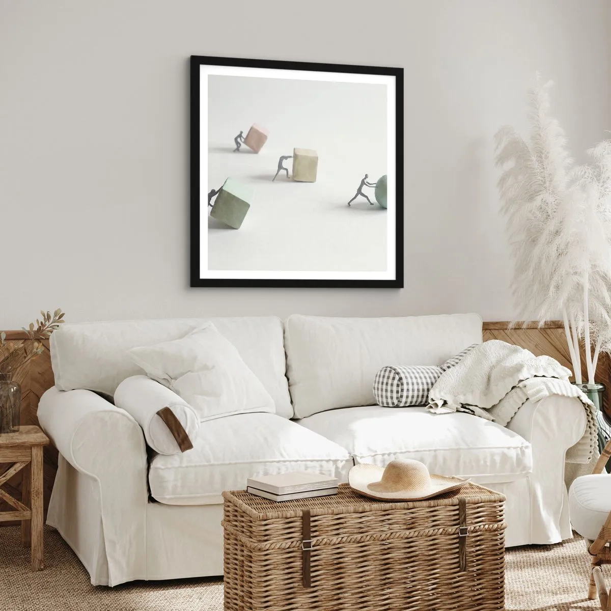 Plakát v černém rámu - Život samotný - 50x50 cm