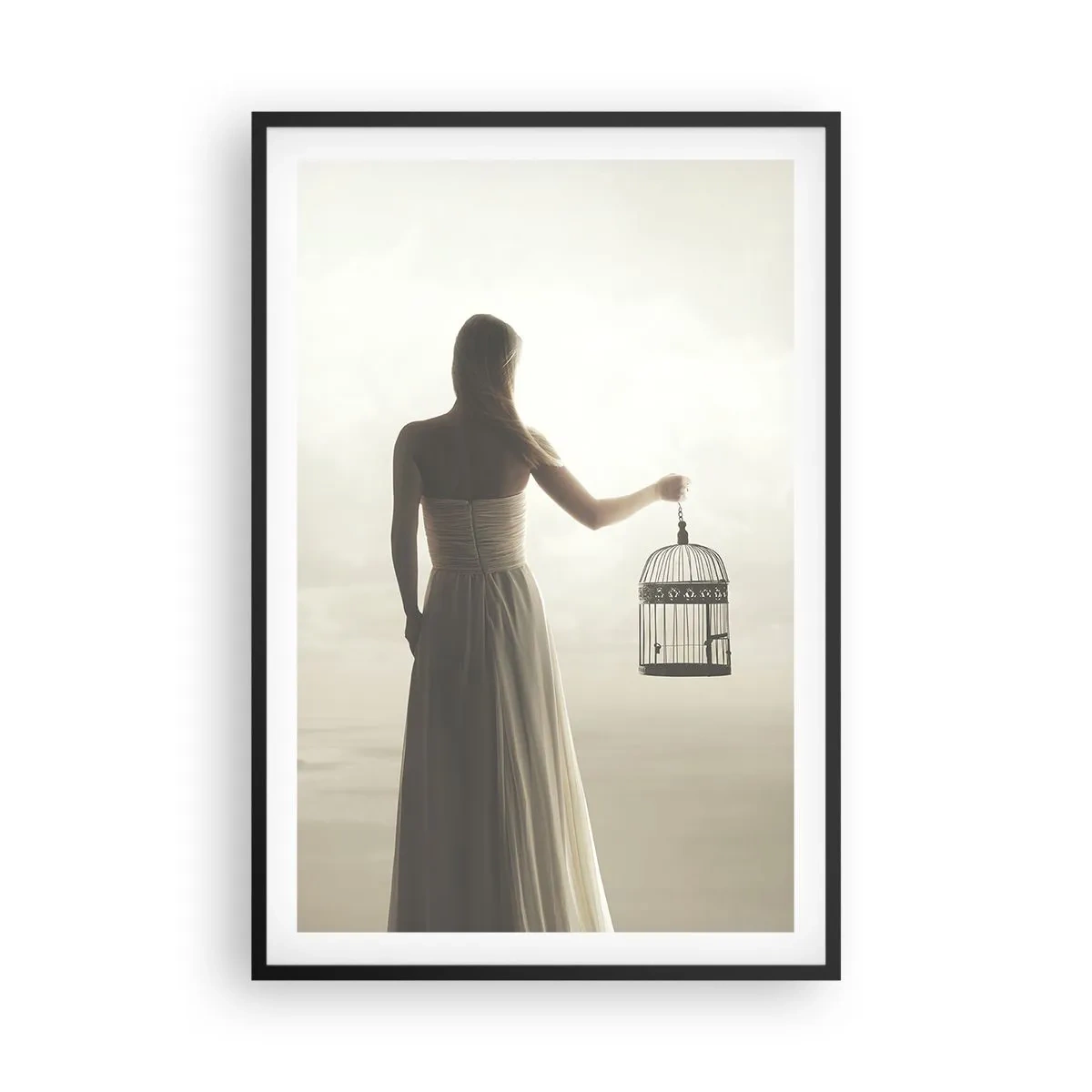 Plakát v černém rámu - Buď svobodná - 61x91 cm
