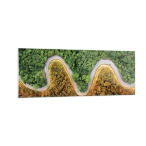 Obraz na skle - Hranice a průlomy - 140x50 cm