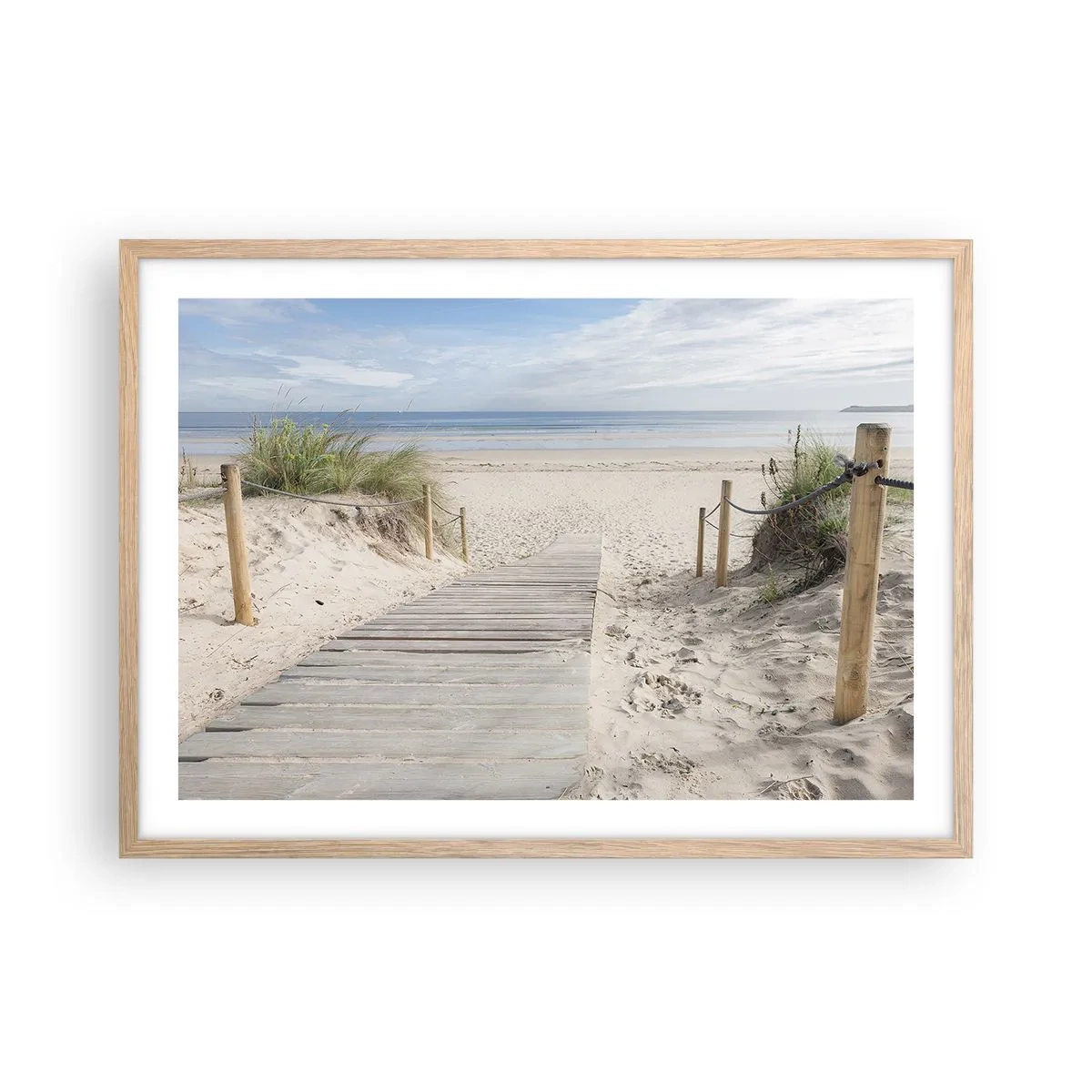 Plakát v rámu světlý dub - Až k horizontu - 70x50 cm
