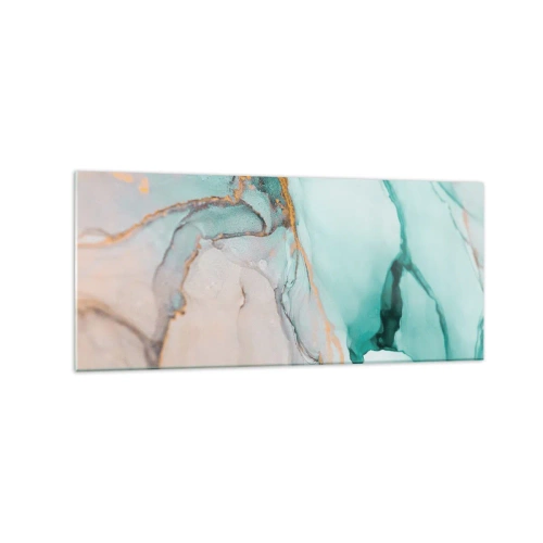 Obraz na skle - Tanec tvarů a barev - 120x50 cm