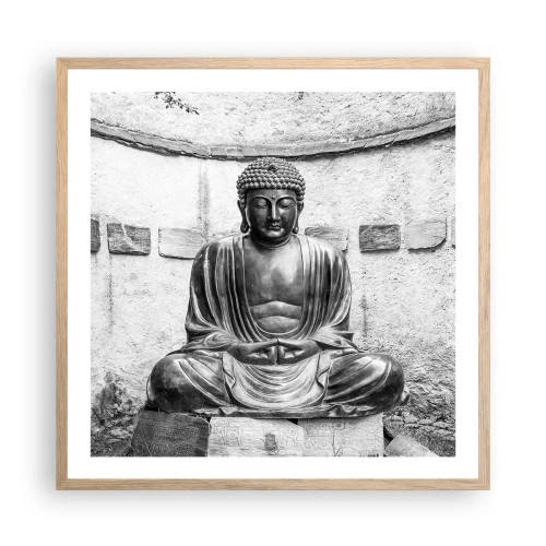 Plakát v rámu světlý dub - U zdroje klidu - 60x60 cm