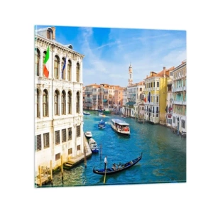 Obraz na skle - Doprava jediná na světě - 50x50 cm