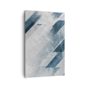 Obraz na plátně - Prostorová kompozice – pohyb šedé - 80x120 cm