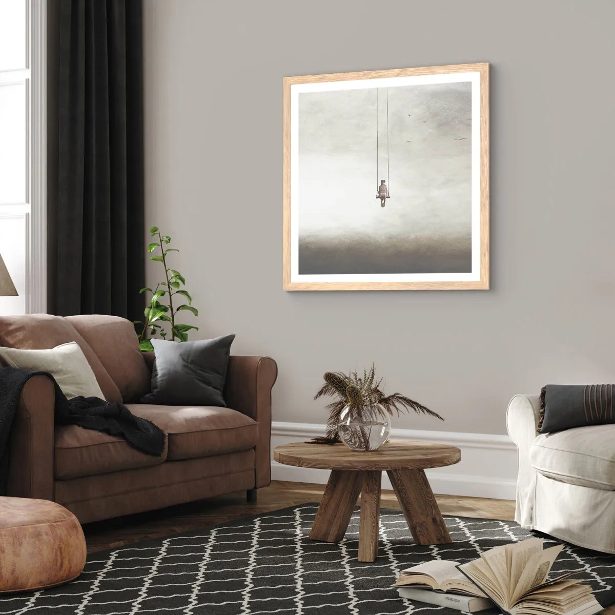 Plakát v rámu světlý dub - Dítě v nás - 60x60 cm