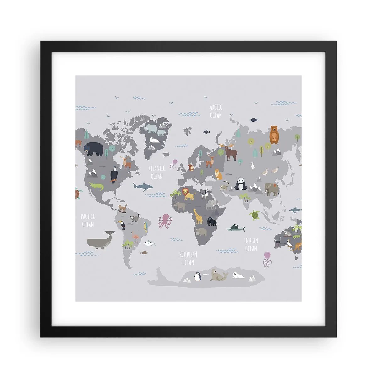 Plakát v černém rámu - Řekni mi, odkud jsi… - 40x40 cm