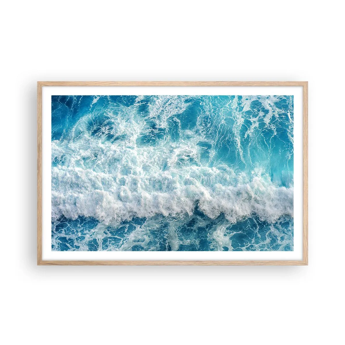 Plakát v rámu světlý dub - Radostně a skákavě - 91x61 cm