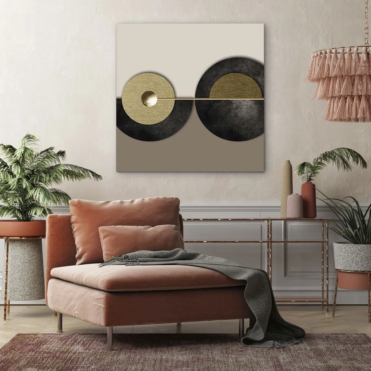 Obraz na plátně - Variace kolem kruhu - 70x70 cm