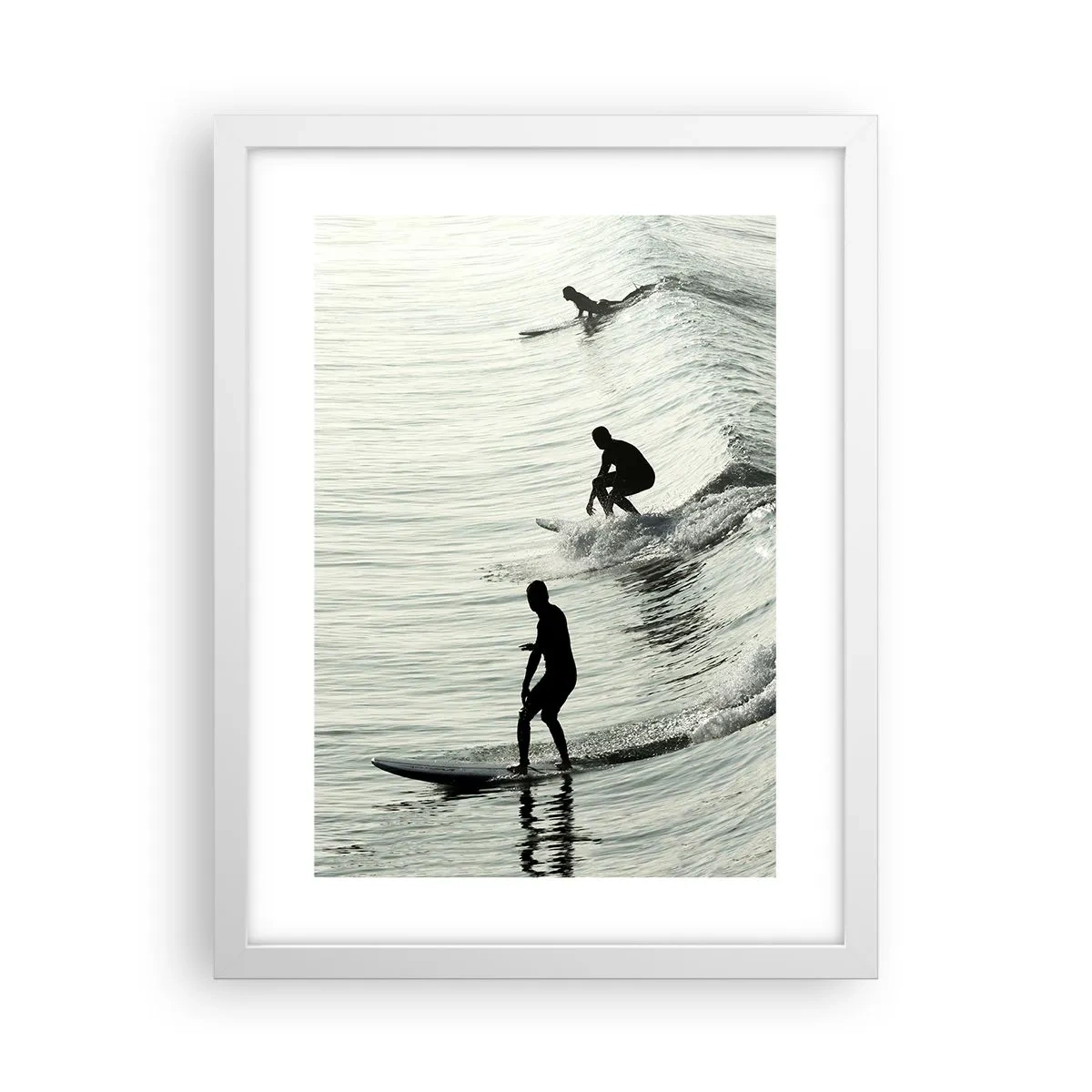 Plakát v bílém rámu - Za vlnou - 30x40 cm