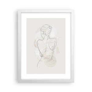 Plakát v bílém rámu - Jako citlivý nástroj - 30x40 cm