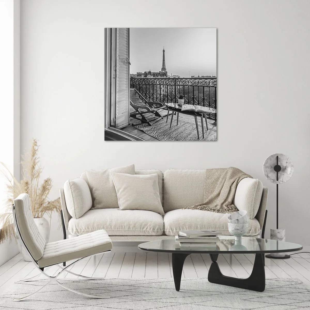 Obraz na skle - Pařížské odpoledne - 70x70 cm