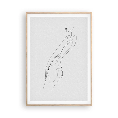Plakát v rámu světlý dub - Pouze slib - 70x100 cm