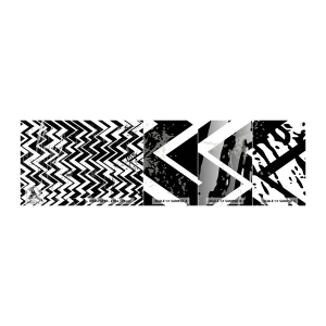 Vzor Fototapety Samolepicí Deluxe Sticker - Cik-bílé, cik-černé - Abstrakce, Kus, Černý a bílý - 100x30 cm