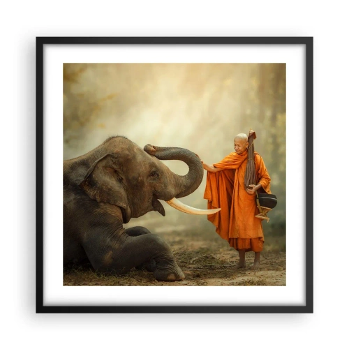 Plakát v černém rámu - Setkání na cestách - 50x50 cm